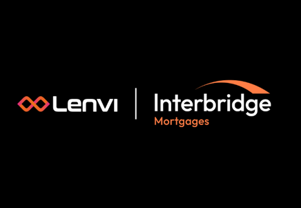 Logos of Lenvi and Cardiff-based Interbridge Mortgages, showcasing their partnership for second charge mortgage entry.