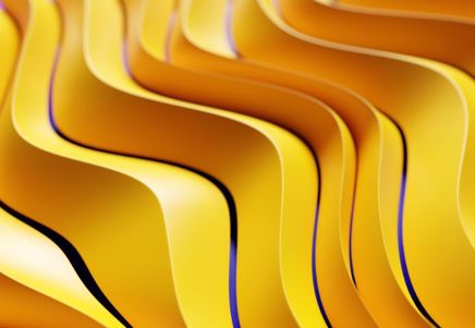 Abstract yellow and orange pattern representing innovation in Lenvi and Lendscape’s real-time risk management partnership for commercial finance