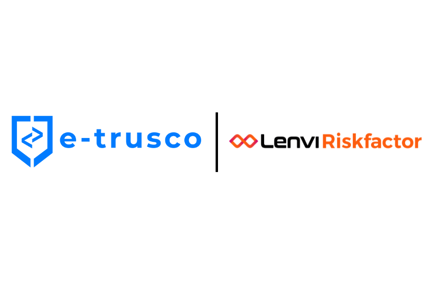 Logos of e-trusco and lenvi riskfactor | partnership with e-trusco's ANACONDA invoice-monitoring software