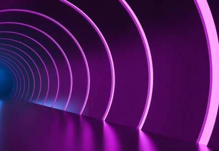 Futuristic purple illuminated tunnel, symbolising stepped-up obligations in UK consumer credit and mortgages.